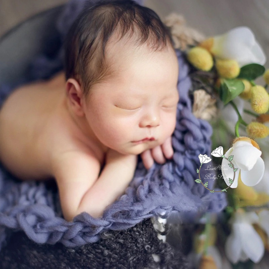 Newborn And Reborn Photography Props Wool Blanket Baby Accessories For Knitted Wrap Shooting Outfit Session