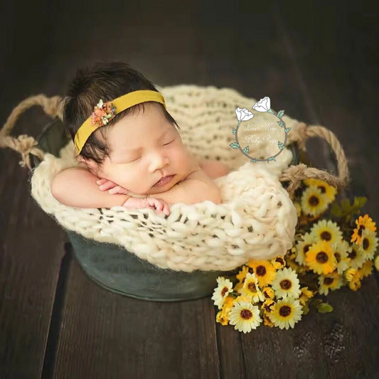 Newborn And Reborn Photography Props Wool Blanket Baby Accessories For Knitted Wrap Shooting Outfit Session