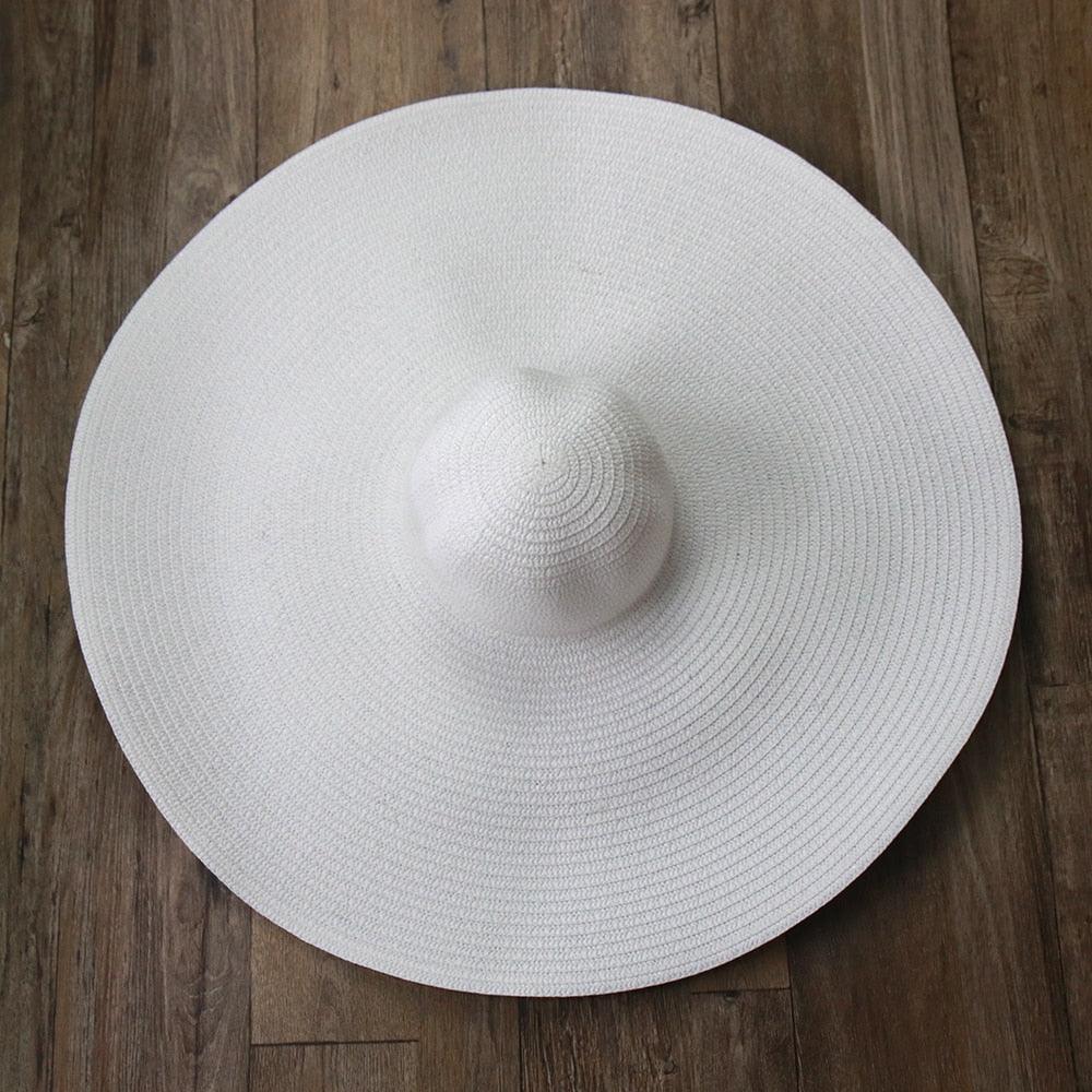 Beach Hat, Large Wide Brim Straw Sun Hats, Oversized Anti UV 50 Summer Hat - Belleroz
