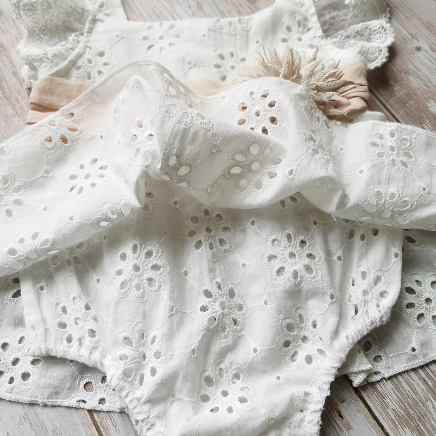 Baby 0-24M Rompers White Lace, Baby Flower Jumpsuit Ruffles Dress