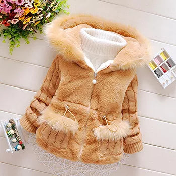 Baby Warm Winter Jacket, Toddler & Girl Sweater Coat, Infant Hooded Outwear 1-4 Year Toddler Jacket