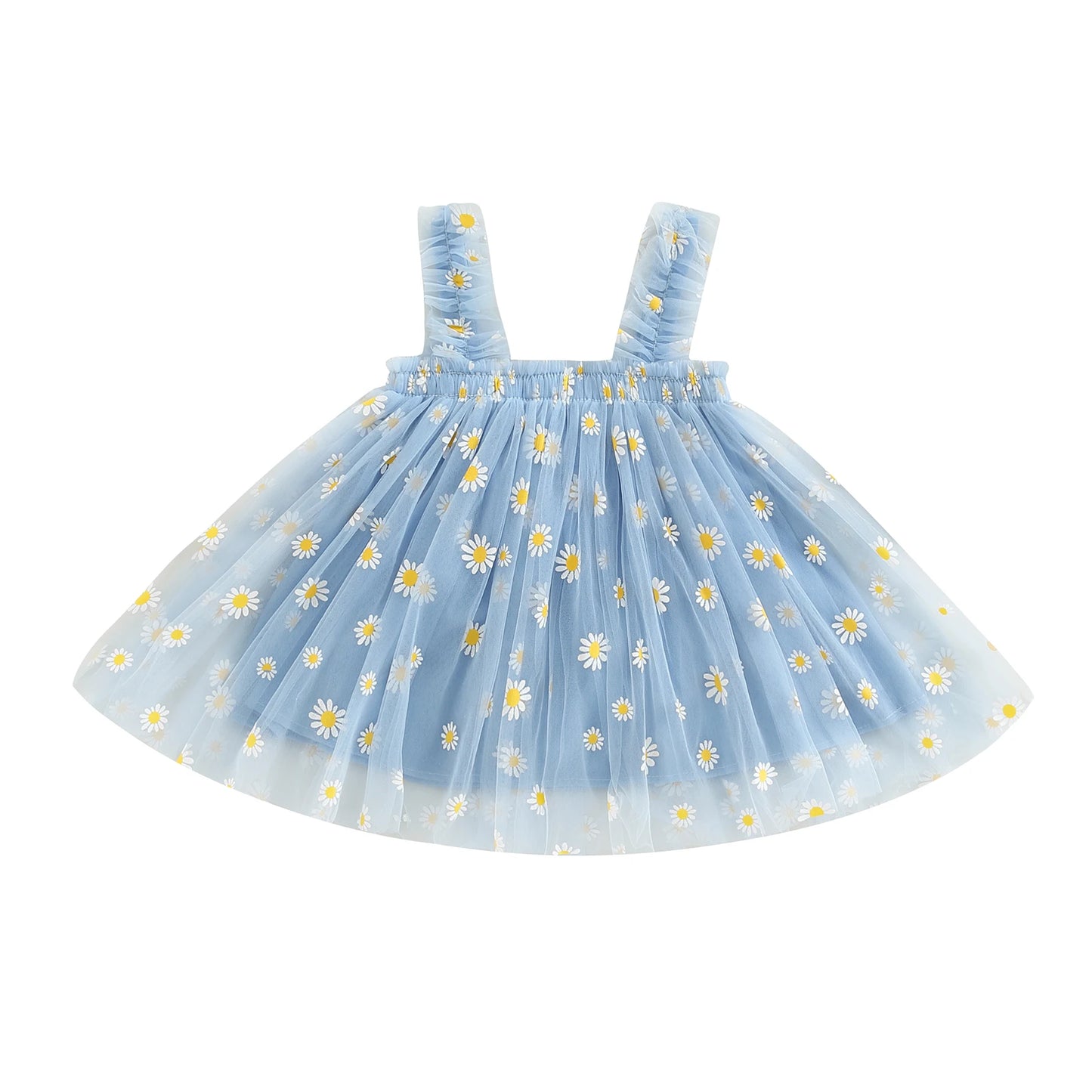 Baby 6M-5Y Toddler Kid Baby Girls Tulle Dress, Daisy Dresses For Girls Party Beach Holiday