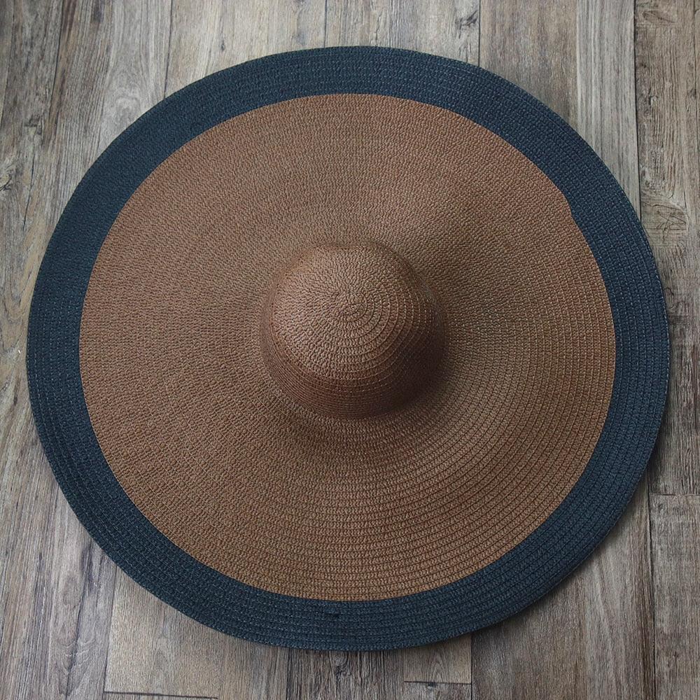 Beach Hat, Large Wide Brim Straw Sun Hats, Oversized Anti UV 50 Summer Hat - Belleroz