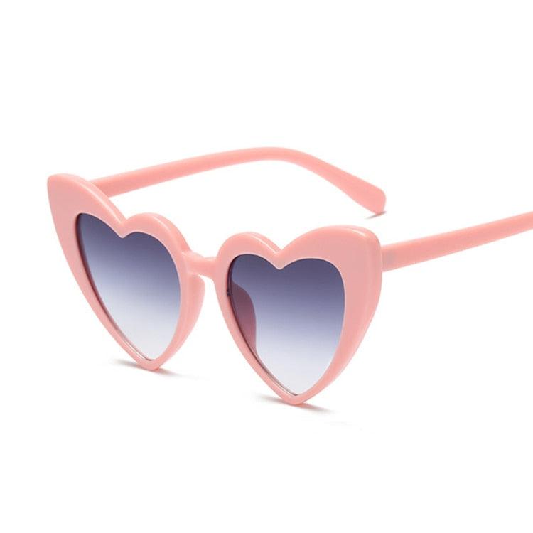 Cat Eye Sunglasses, Sunglasses Love Heart, Woman Vintage Black Pink Red Heart Shape Sun Glasses - Belleroz