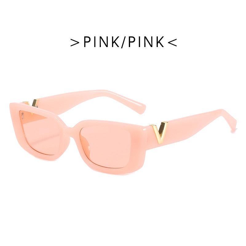 Retro Cat Eye Frame Sunglasses, Luxury V Sunglasses - Belleroz