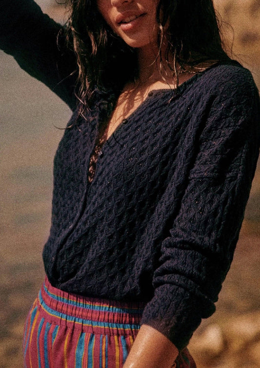 Retro Loose Cardigan Sweater, Full Sleeve Knit Sweater - Belleroz