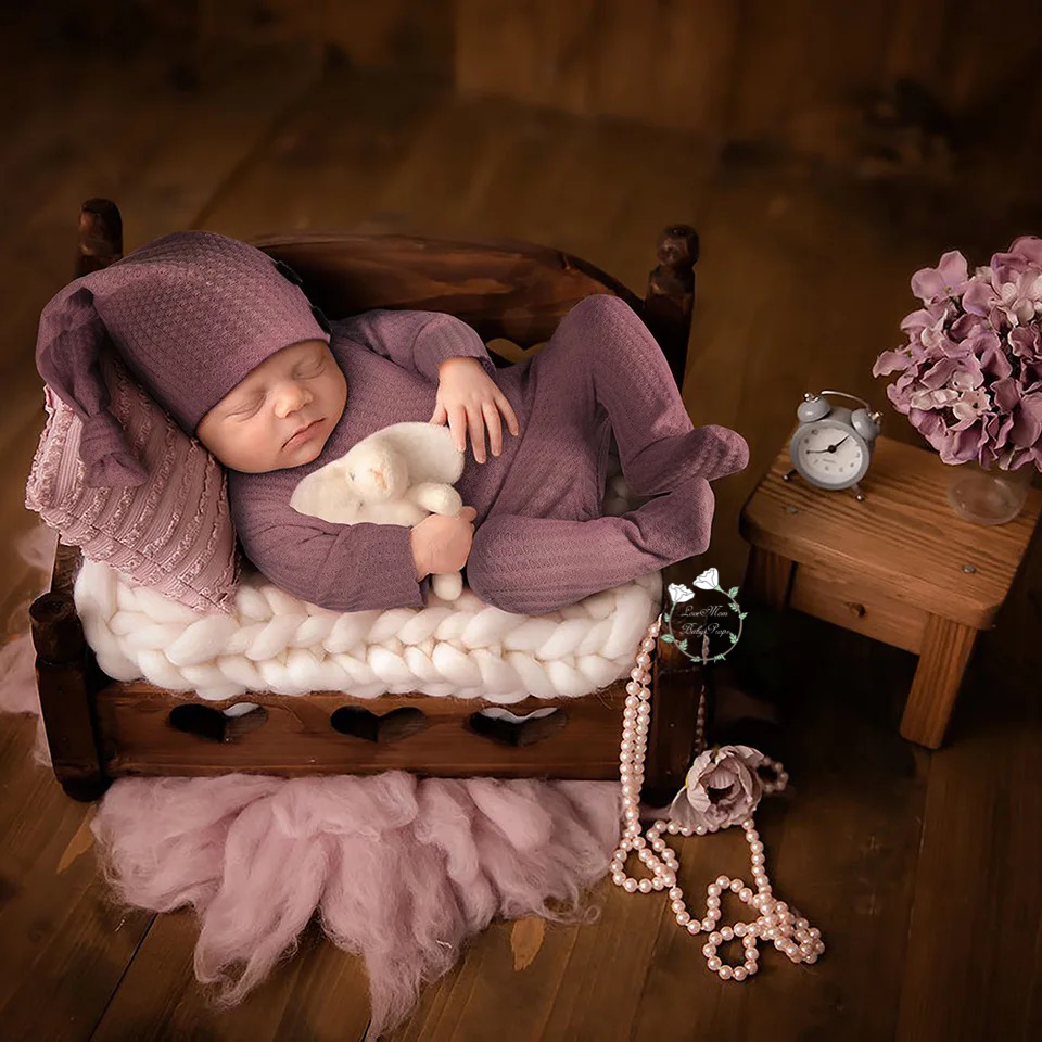 Baby Photography Onesie Set, Newborn Romper Photo Prop, Reborn Overall Photo Prop Outfit