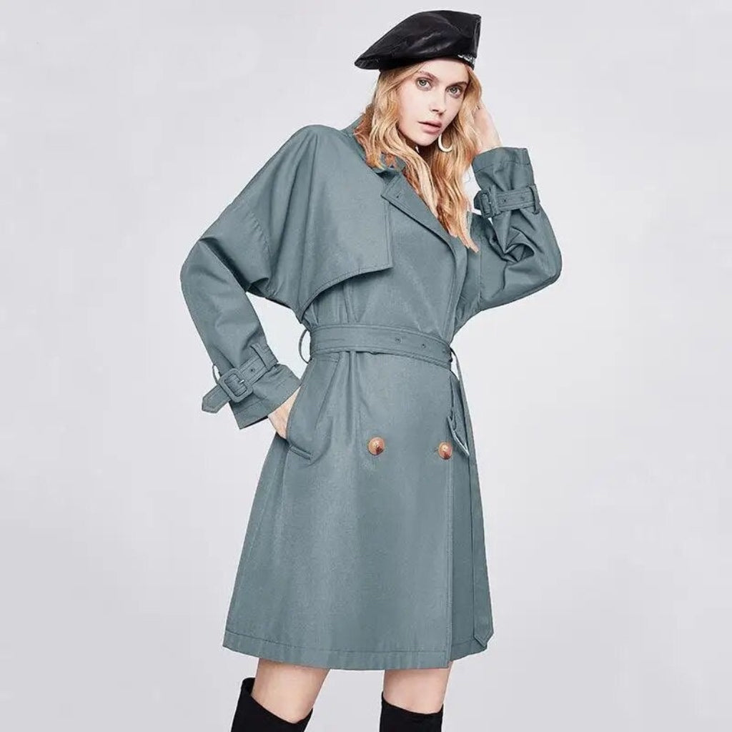 Windbreaker Double-breasted Long Casual Trench Jacket