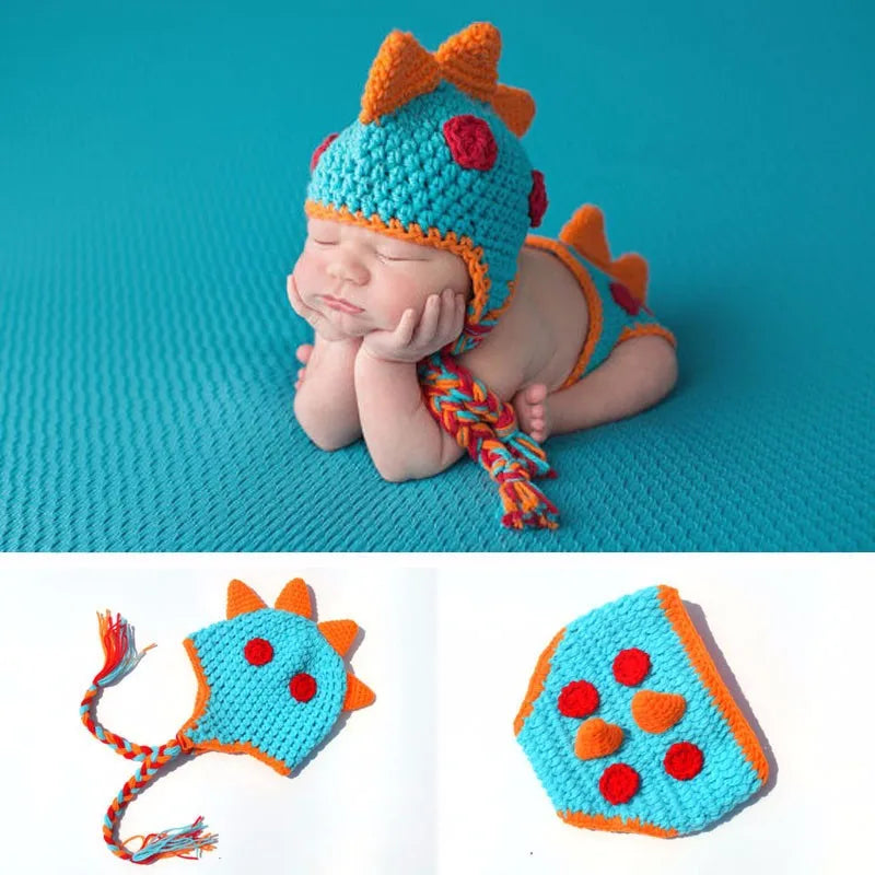 Newborn Photography Props Crochet Animals Outfit, Baby Photo Accessories Girl Boy Knitted Outfit