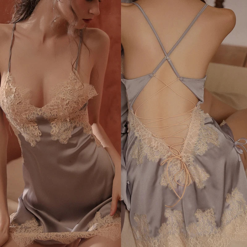 Venus Lace Ice Silk babydoll With Panty Set