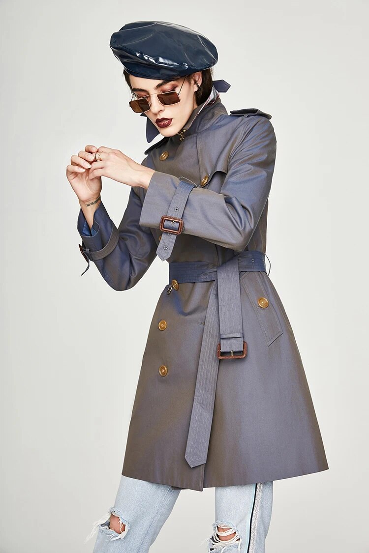 Waterproof Cotton Long Classic Double-breasted The Kensington Heritage Trench Coat