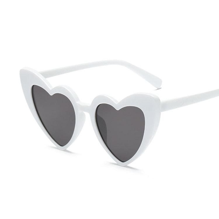 Cat Eye Sunglasses, Sunglasses Love Heart, Woman Vintage Black Pink Red Heart Shape Sun Glasses - Belleroz