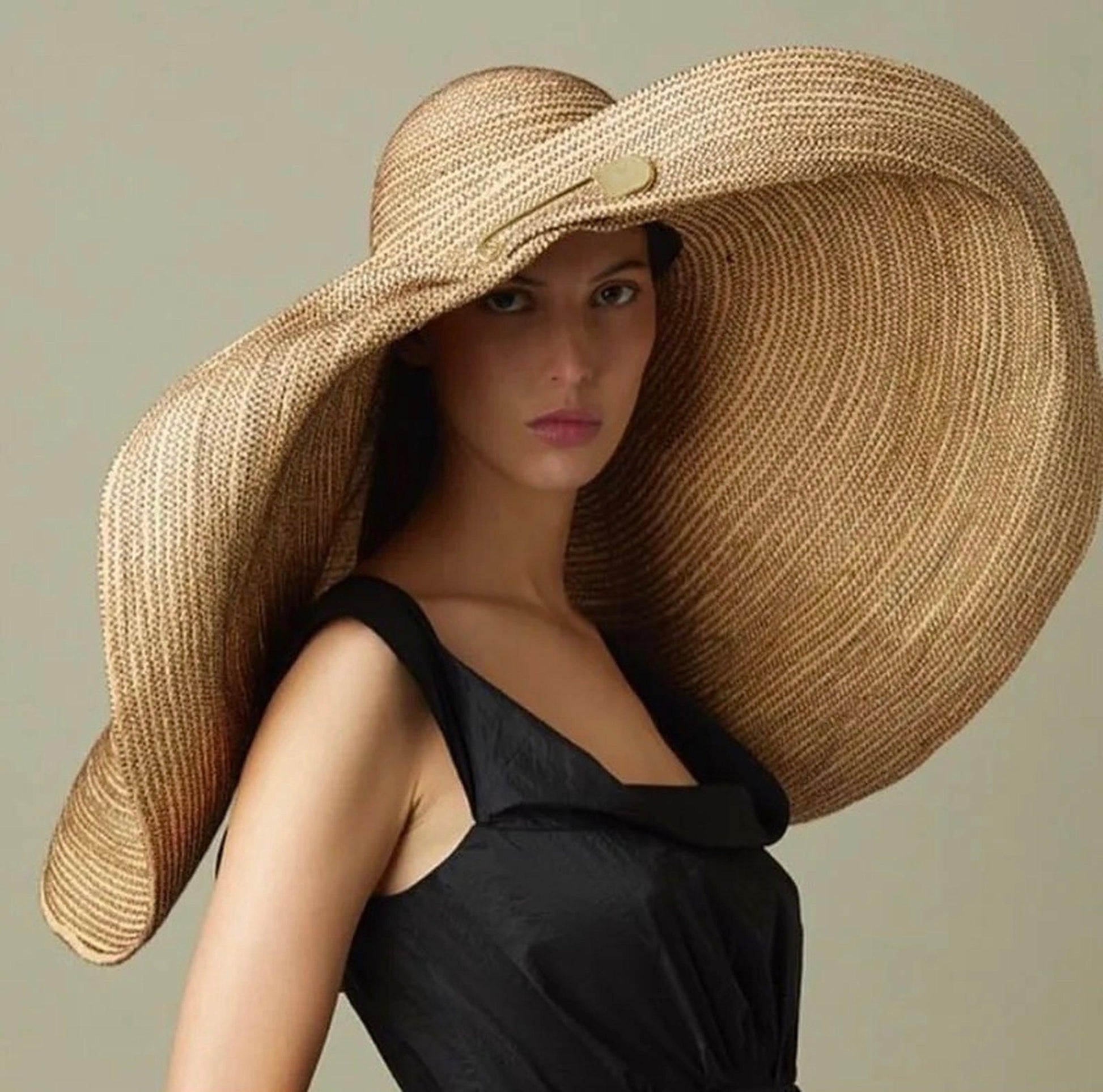 Wide Brim Beach Hat, Summer Big Straw Hats UV Protection Sun Hat S1340 –  Belleroz